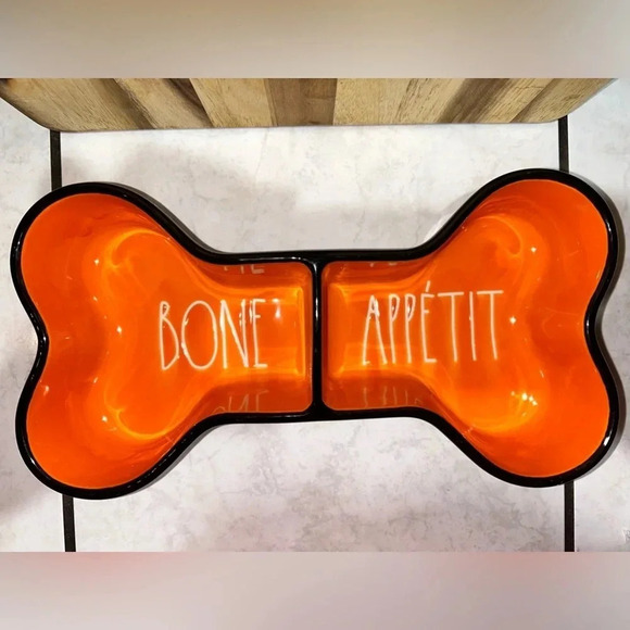 Rae Dunn Artisan Collection bon appetit dog bone shaped dog bowl. Brand new!! - Picture 4 of 5